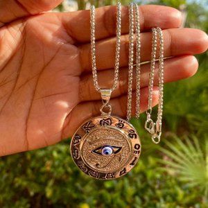 FLAPI Blue EyeHorus Egyptian Protection Pendant
